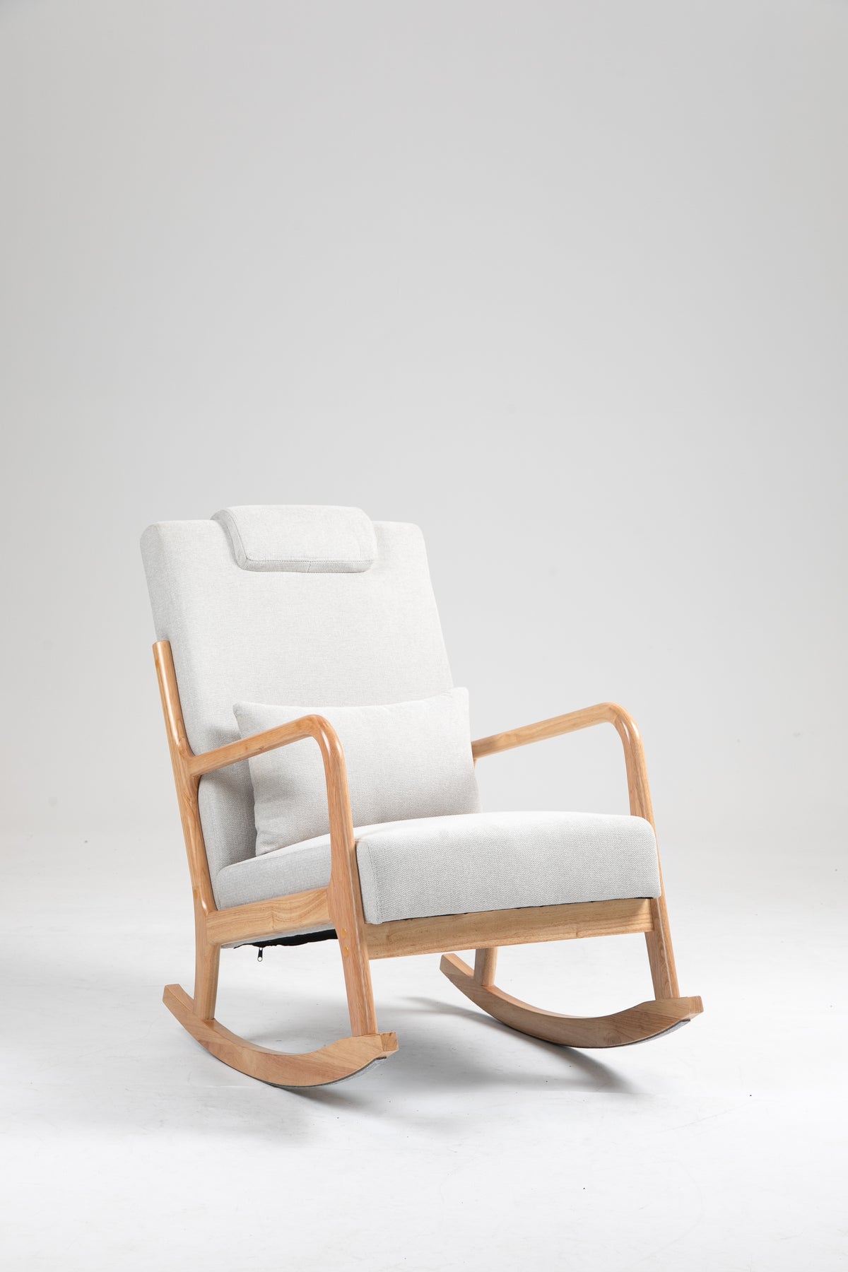 Upholstered Rocking Chair Beige