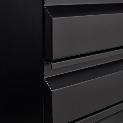 3-Drawer Metal Filing Cabinet with Lock
