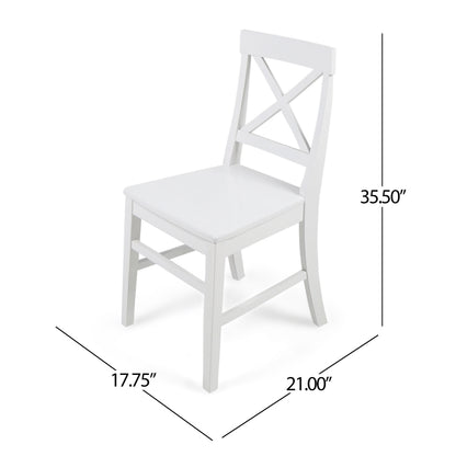 Roshan Farmhouse Dining Chairs Set of 2 White