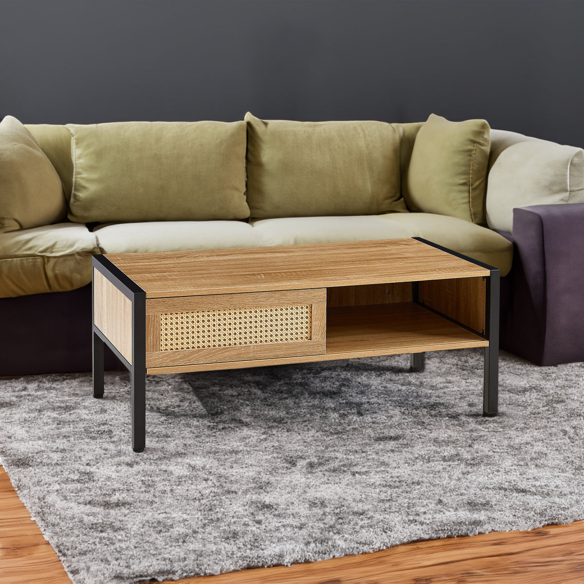 Rattan Coffee Table – Modern Natural Weave