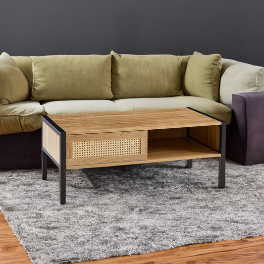Rattan Coffee Table – Modern Natural Weave
