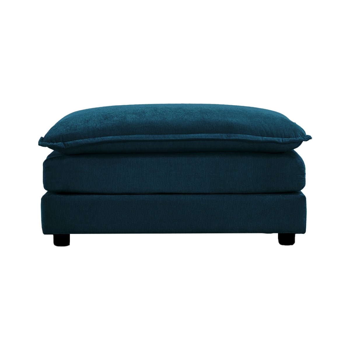 Chenille Ottoman Footrest – Blue