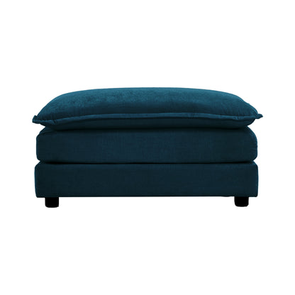 Chenille Ottoman Footrest – Blue