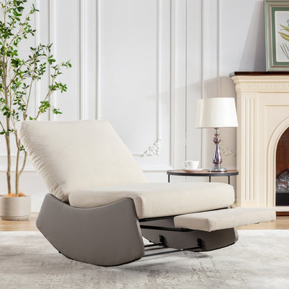 Modern Recliner Chair with Footrest Gray