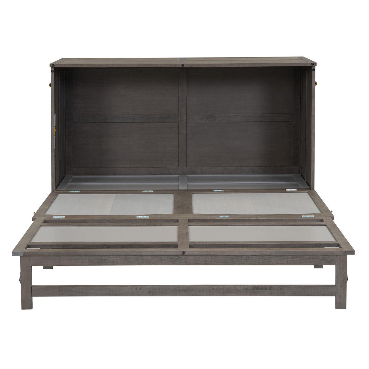 Queen Murphy Bed with Built-In Charging Station – Beige