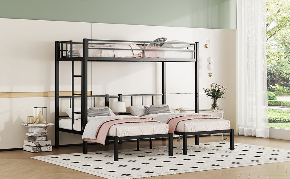 Triple Bunk Bed Black