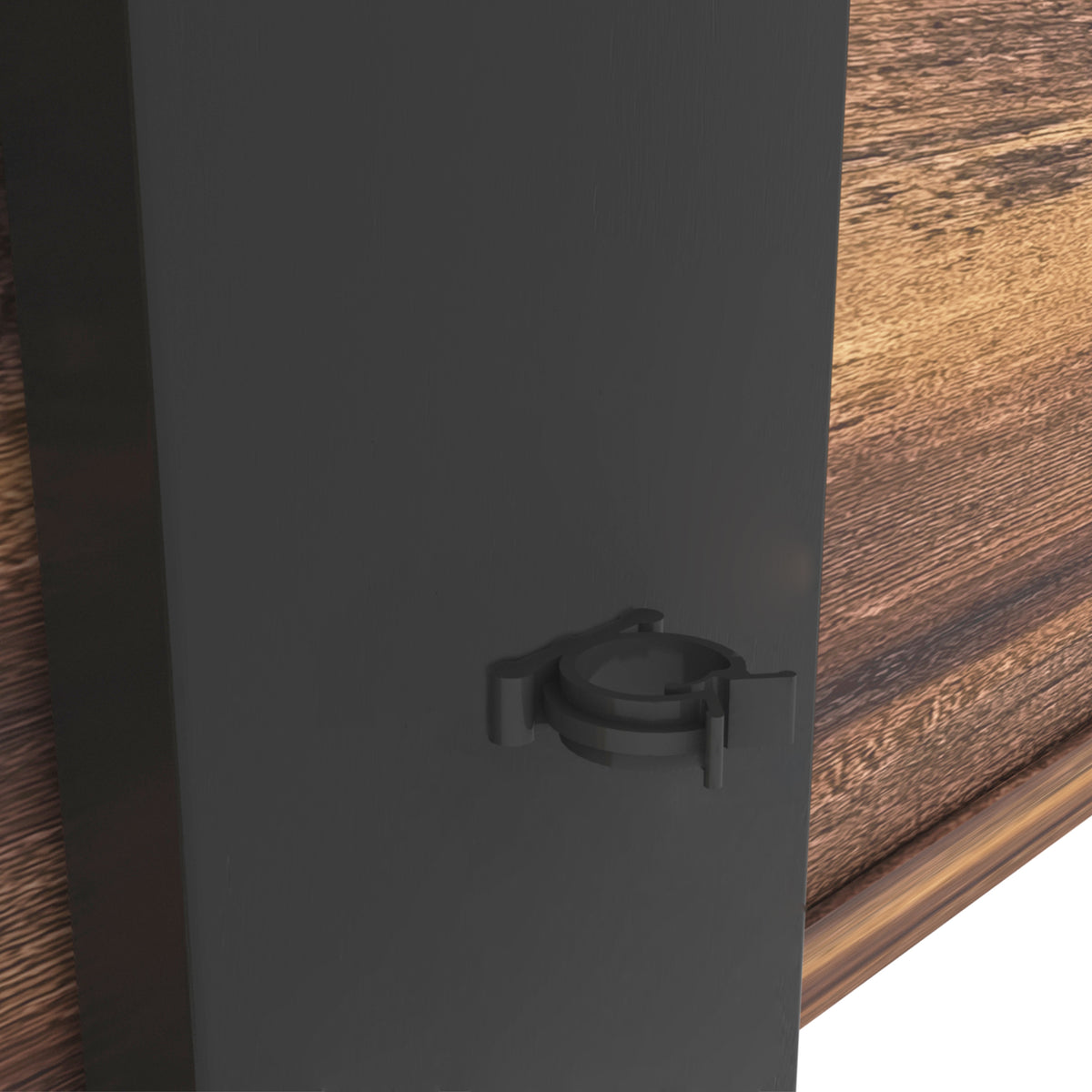 Rustic Brown TV Console – 65” Wood & Glass