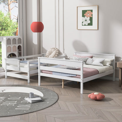 Twin over Full Bunk Bed White