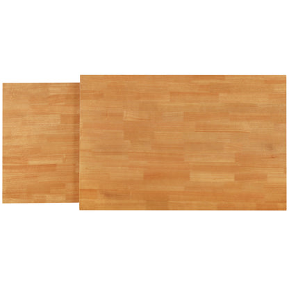 65” 5-Piece Dining Set – Natural Finish