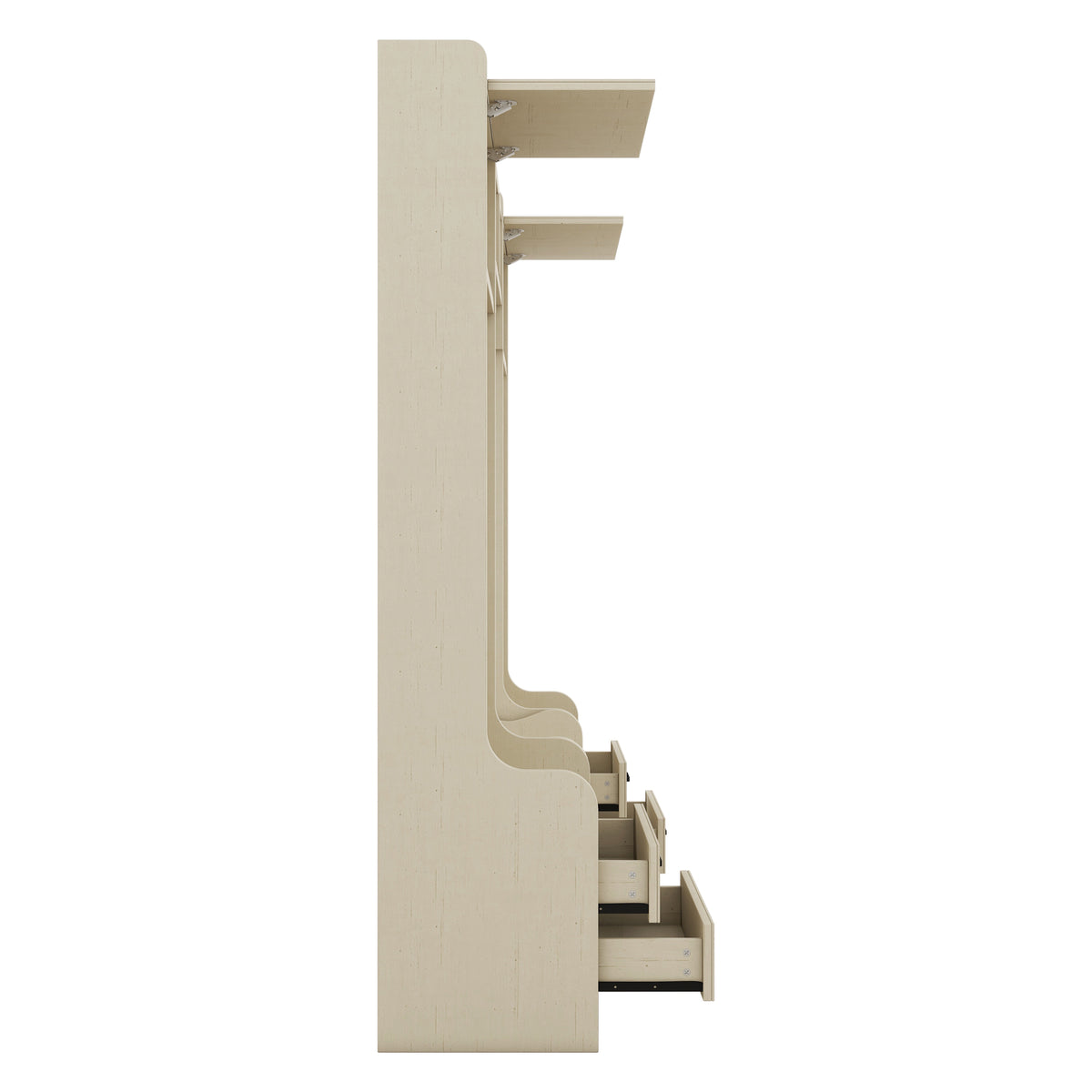 Hall Tree Cabinet Beige