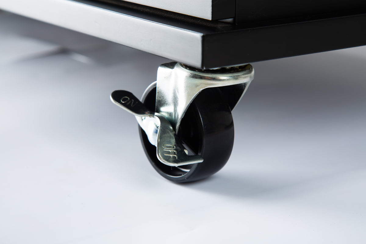 Extendable Kitchen Island with Rubber Wood Top