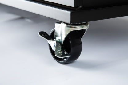 Extendable Kitchen Island with Rubber Wood Top