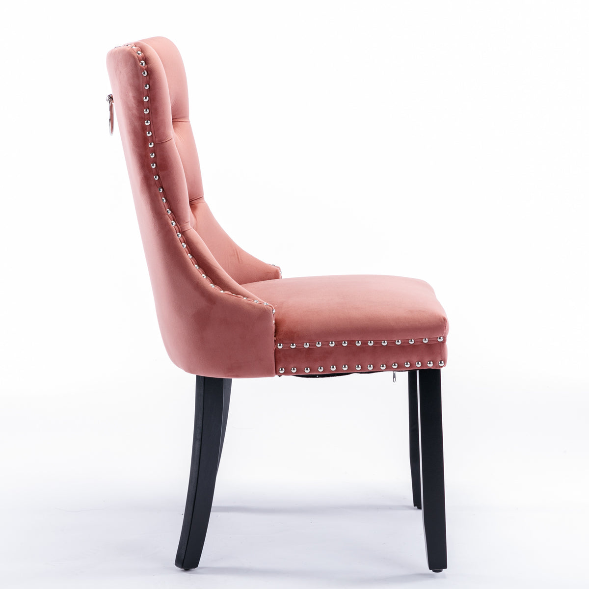 Nikki Tufted Linen Dining Chair Set (2 pcs) – Pink