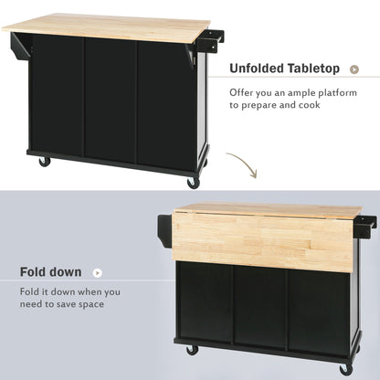 Kitchen Island Cart Black