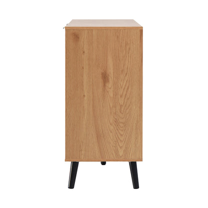 Side Panel Buffet Cabinet with Storage and Double Doors