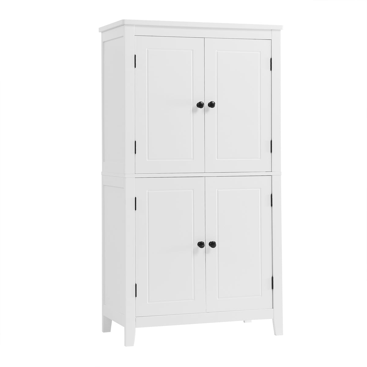 White Bathroom Floor Cabinet Adjustable Shelf