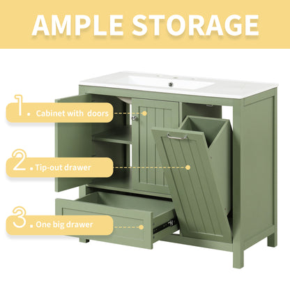 36-Inch Bathroom Vanity with Sink and Drawer