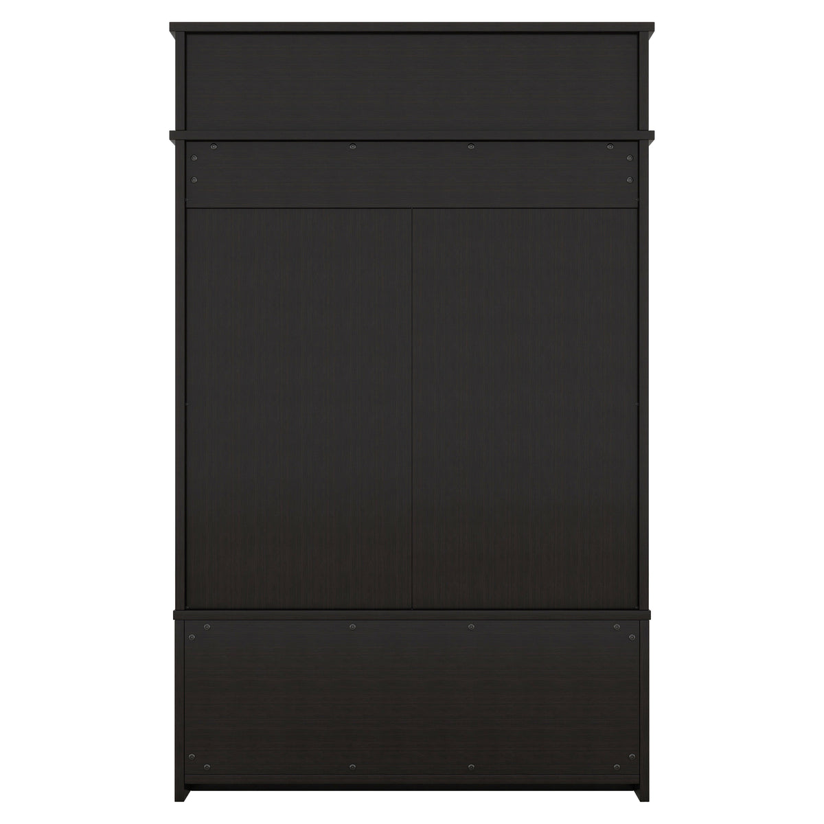 Hall Tree with Sliding Door and Hooks Black