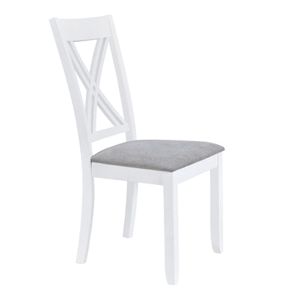 Rustic 5-Piece Dining Set with X-Back Chairs