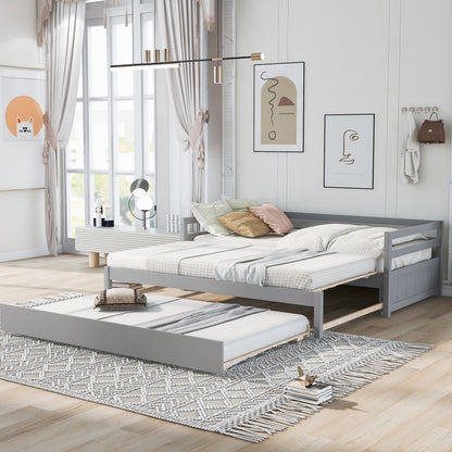 Twin or Double Trundle Daybed Gray