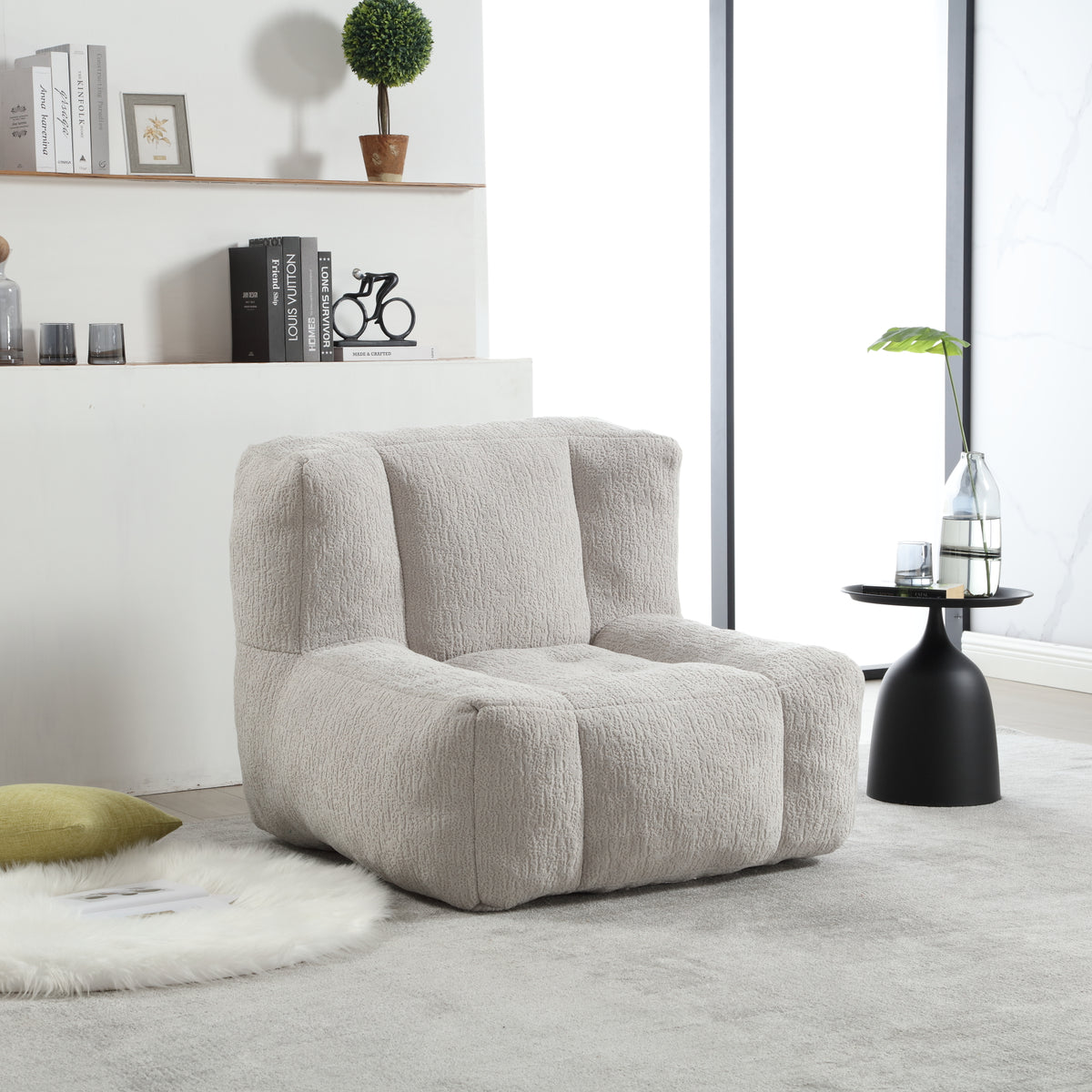 Fluffy Memory Foam Bean Bag Sofa – Indoor Lounge
