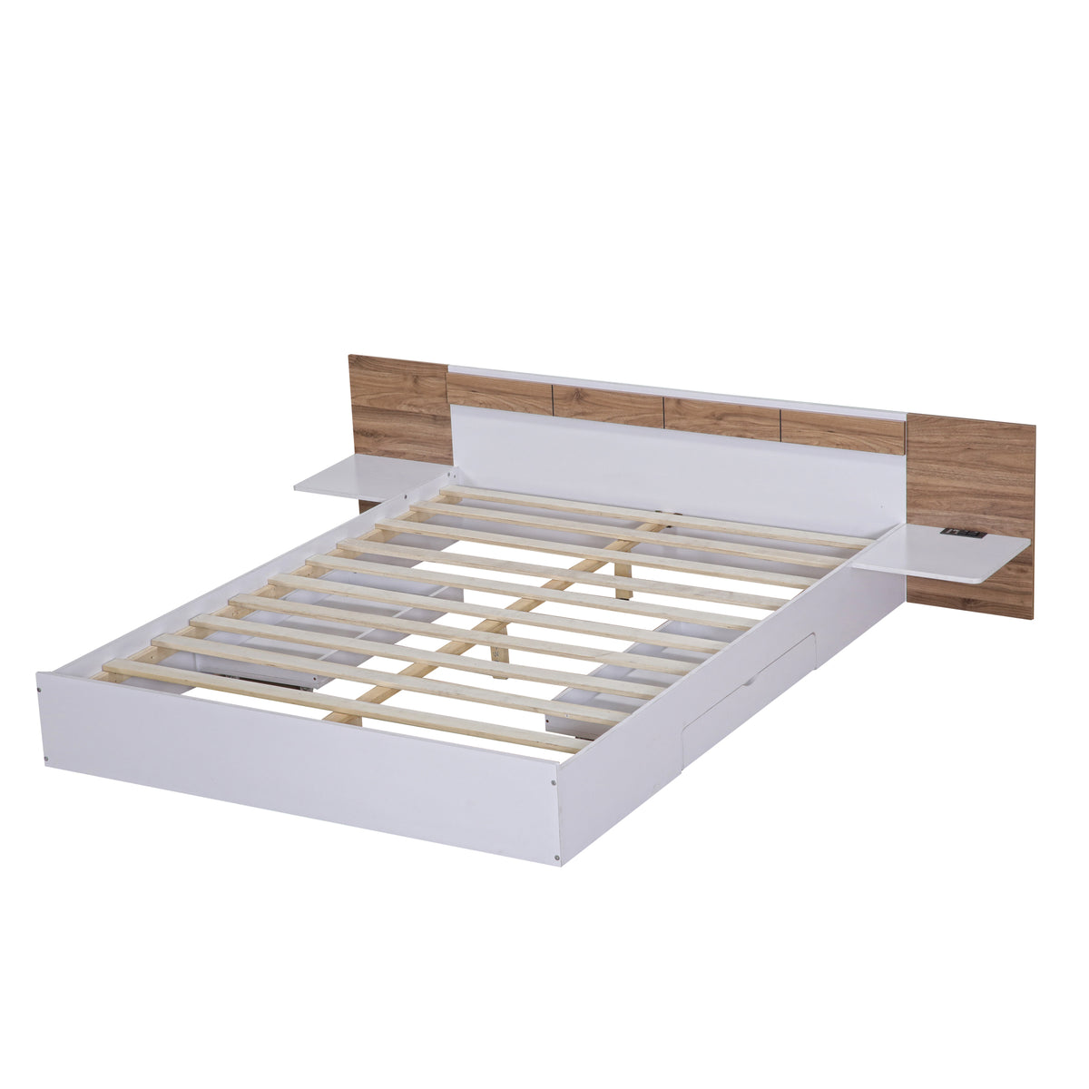 Queen Platform Bed White