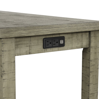 Counter Dining Set with Fabric Stools Green