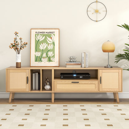 Rattan TV Console – Natural Brown