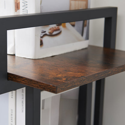 4-Tier Industrial Metal Bookshelf