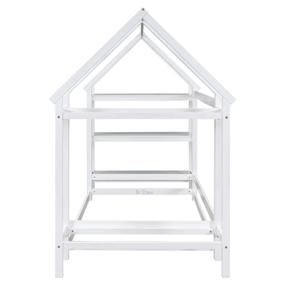 Twin House Bed White