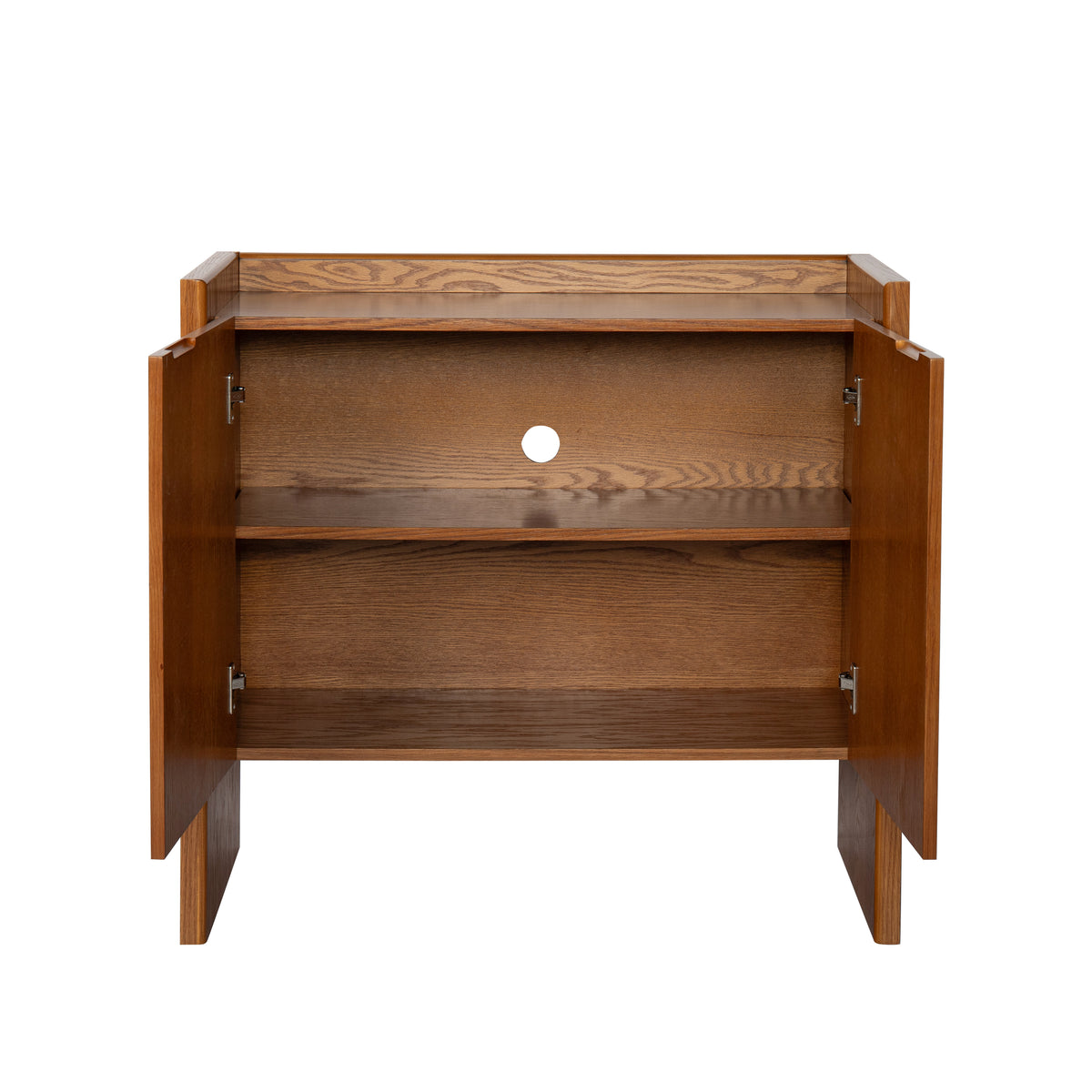 Walnut Buffet Cabinet with Storage Panels