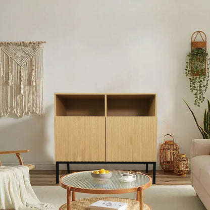 Modern Coffee Bar Sideboard – Walnut Finish