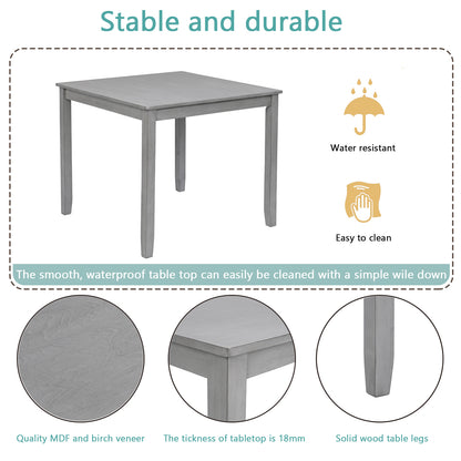 5-Piece Dining Set Gray