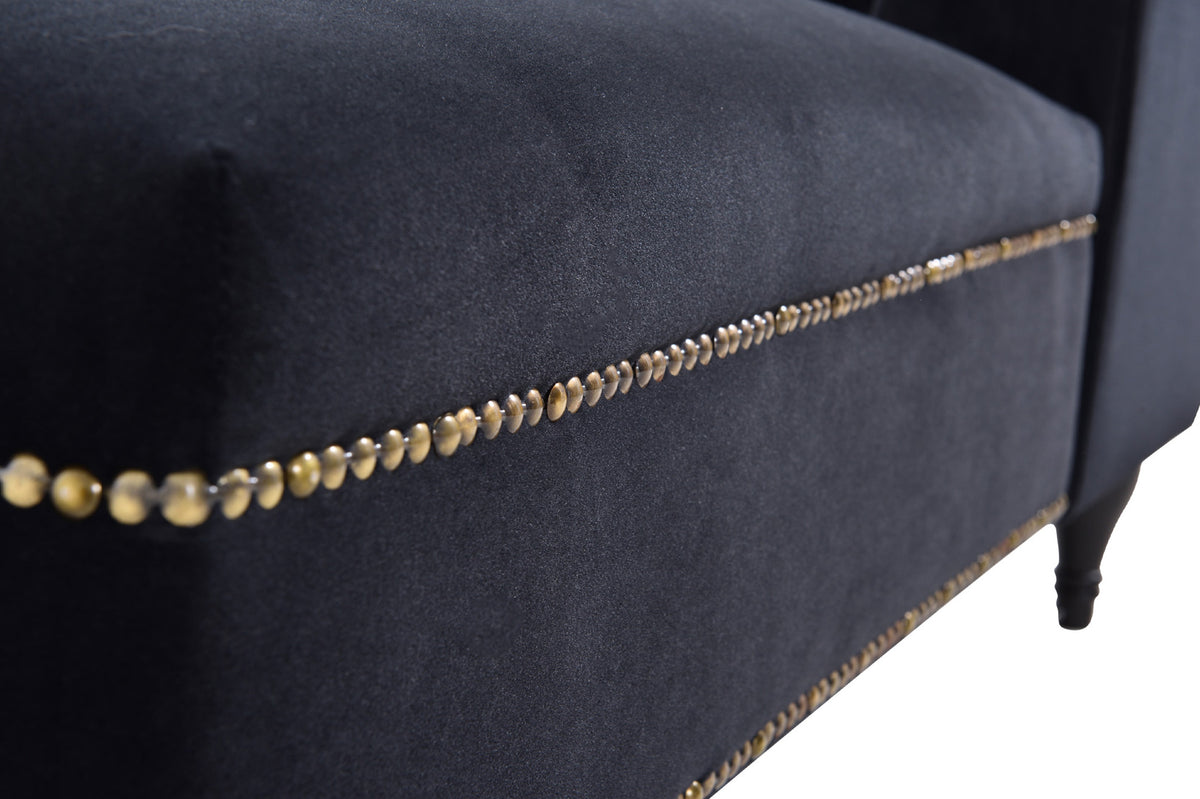 Velvet Cluster Lounge Chair Gray