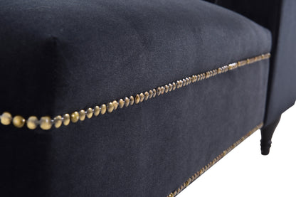 Velvet Cluster Lounge Chair Gray
