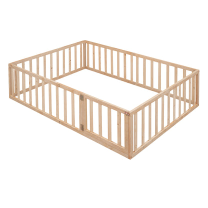 Full Daybed with Frame and Fence Natural