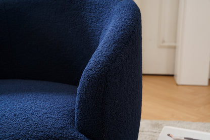 Teddy Barrel Accent Chair – Navy Blue