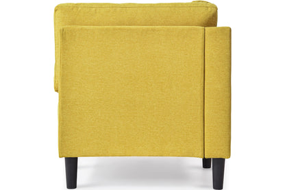 Mid-Century Fabric Chaise Lounge Beige