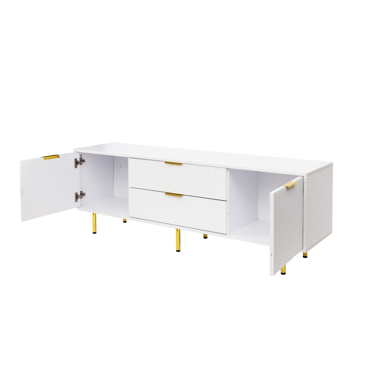 Warm White TV Cabinet – Modern Design