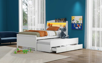 Twin Platform Bed White