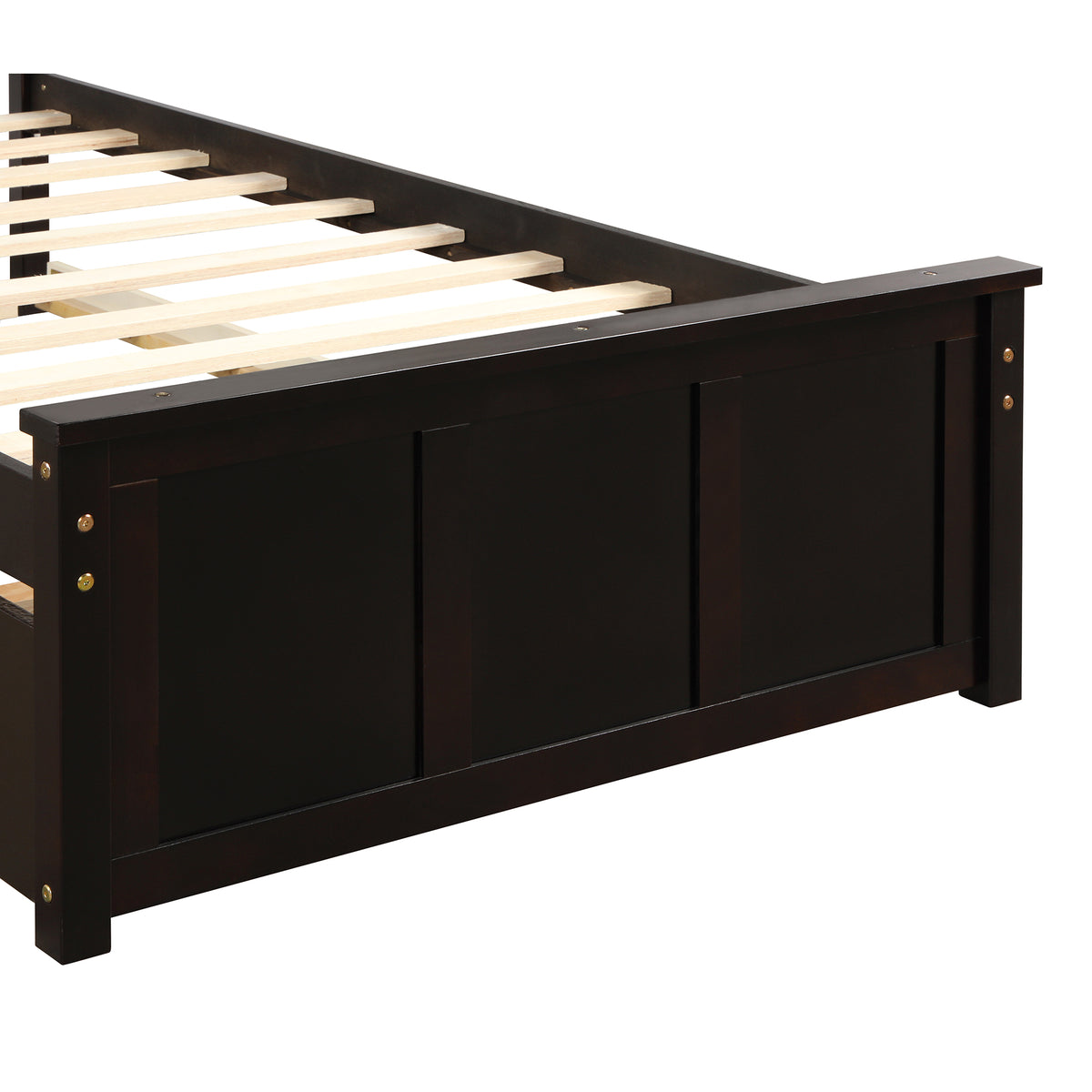 Platform Bed with Trundle Espresso Finish