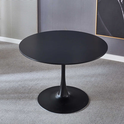 Black Tulip Dining Table with Round MDF Top