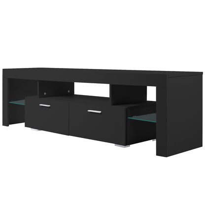 LED TV Stand with Storage White