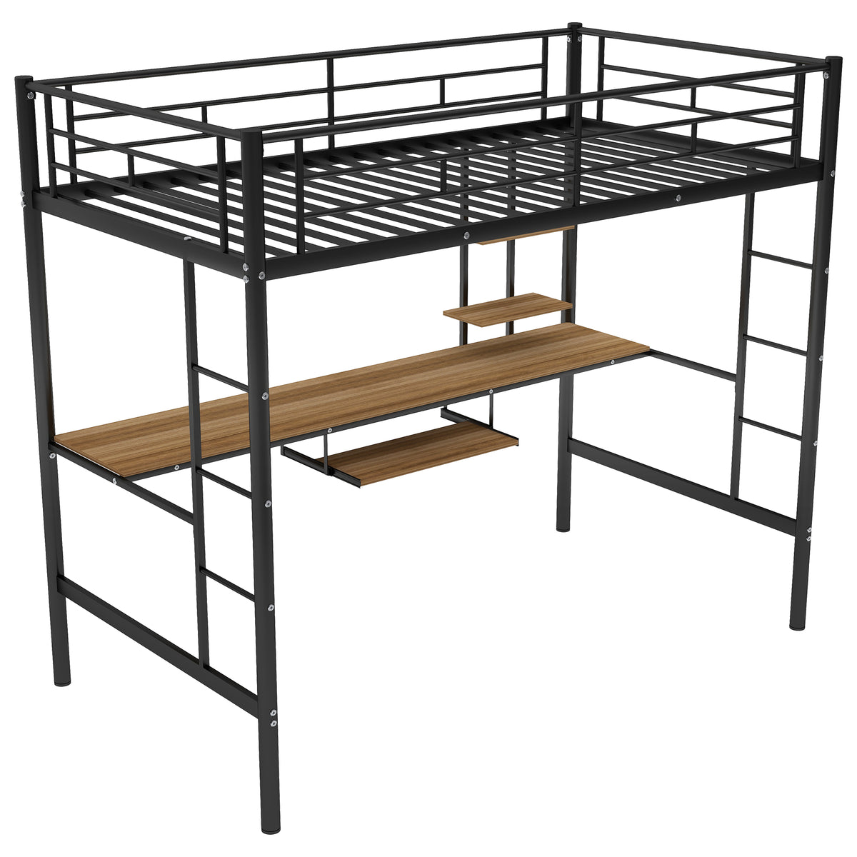 Twin Loft Bed with Desk Space-Saving Design