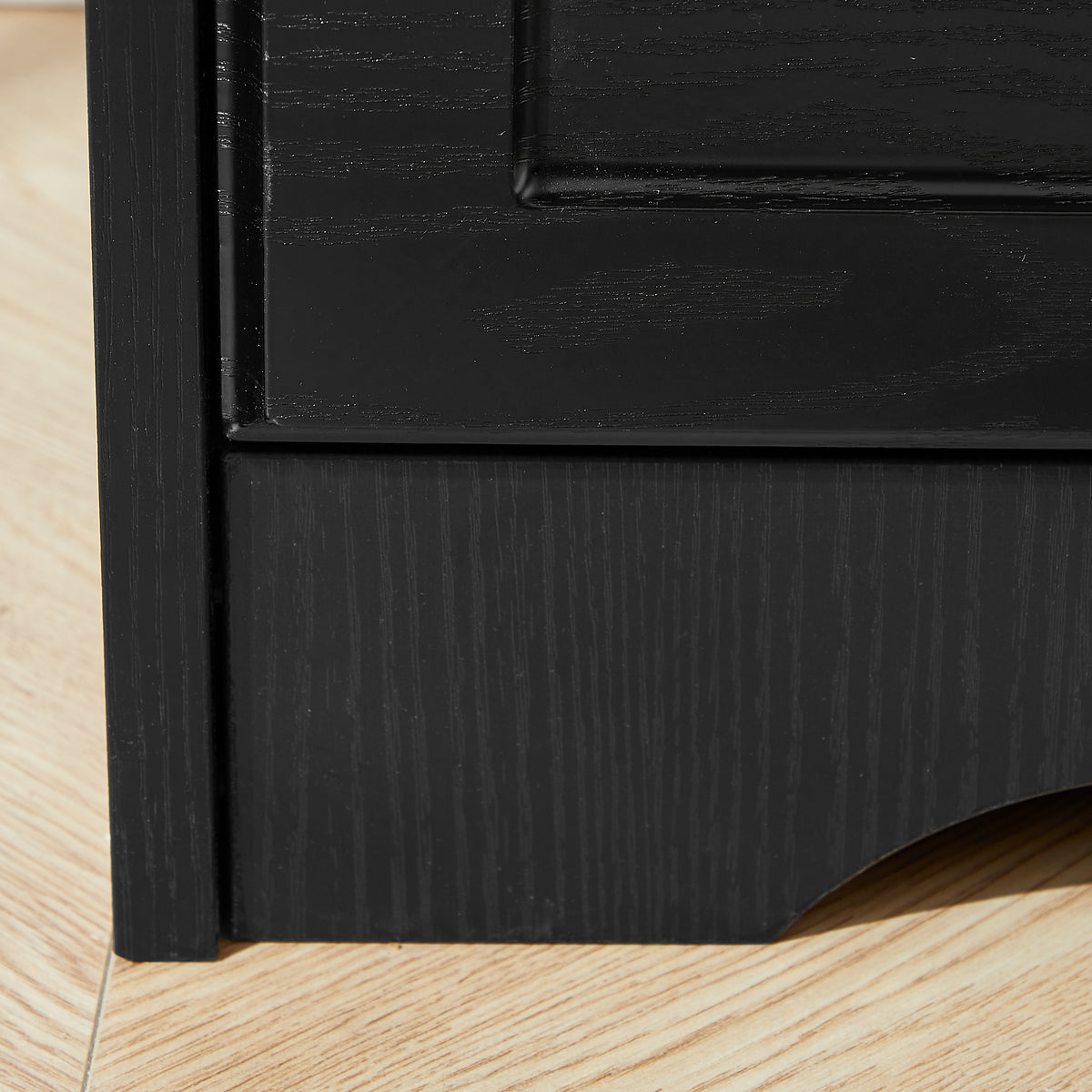 Modern 3-Drawer Dresser Black Finish