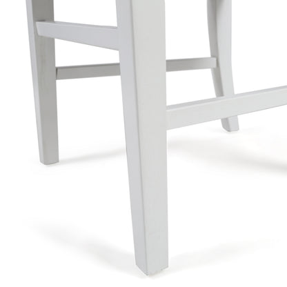 Roshan Farmhouse Dining Chair Set (2 pcs) – White & Walnut