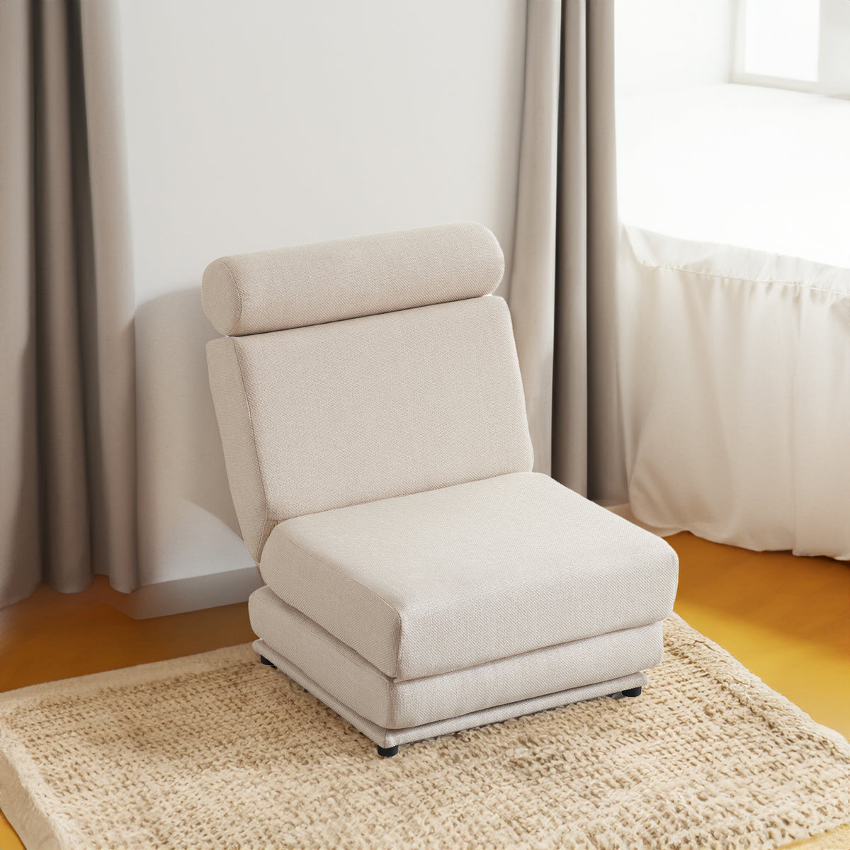 Foldable Sofa Bed Chair Cream