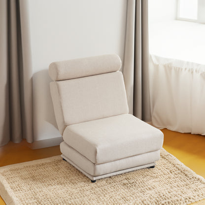 Foldable Sofa Bed Chair Cream