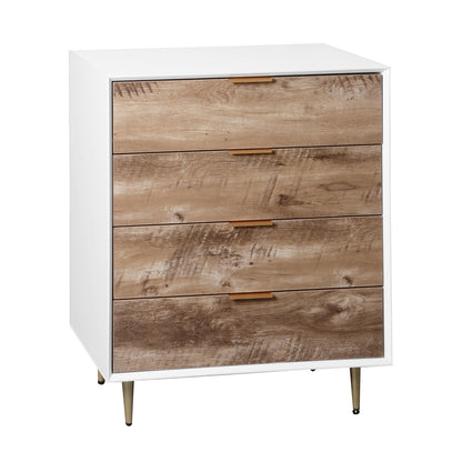 Wooden 4-Drawer Dresser Gray Finish