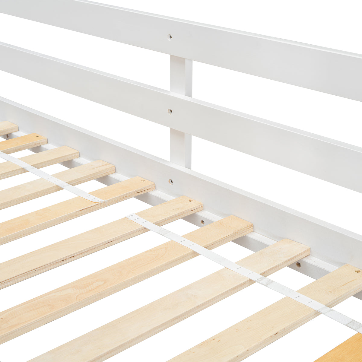 Twin House Bunk Bed with Ladder Pink White